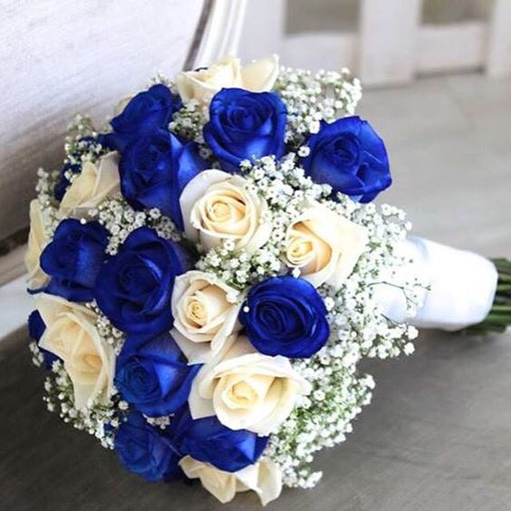 Classic Blue Bridal Bouquet| [site:name] | Arabia Weddings