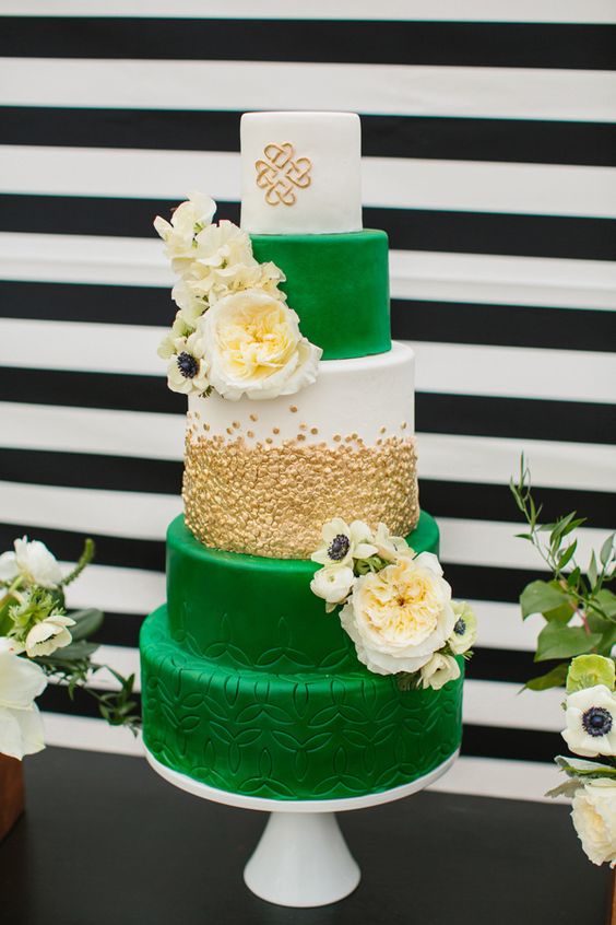 Green Wedding Cakes Arabia Weddings 4389