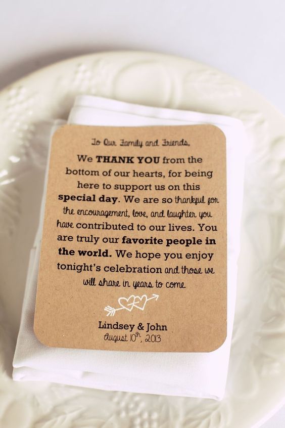 Thank You Wedding Notes Ideas | Arabia Weddings