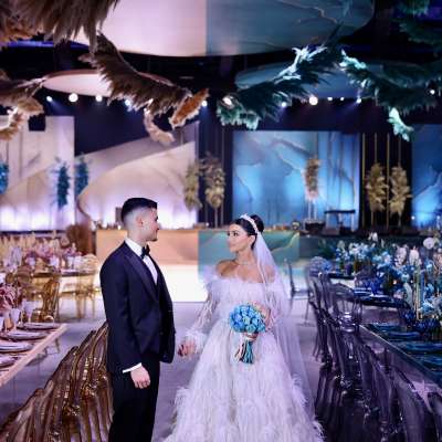 A Wonderful Blue and Pink Wedding in Lebanon