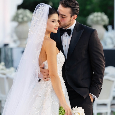 حفل زفاف أبيض بالكامل في لبنان