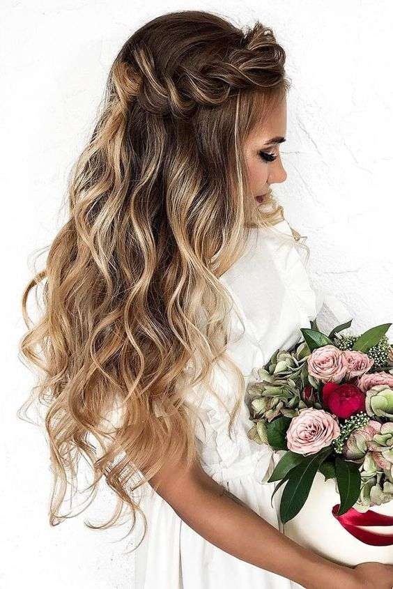 bridesmaid hair down