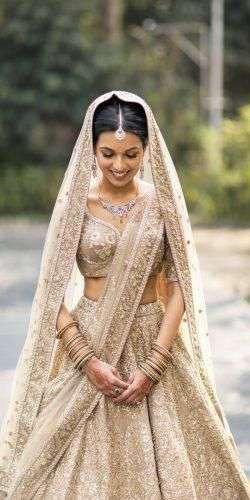 Buy Soft Net Indian Wedding Wear Lehenga Choli In Beige Color Online -  LLCV01994 | Andaaz Fashion