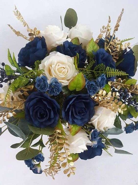 Blue Bridal Bouquets