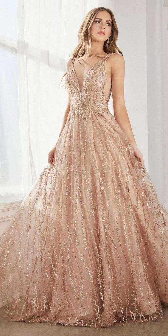 Rose gold princess wedding 2024 dress