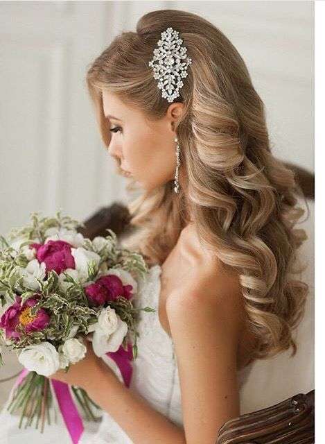 50+ Classic Wedding Hairstyles That Never Go Out of Style : Water Wave Dark  Hair Down