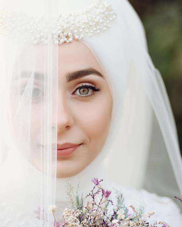 Brides in hijab sale