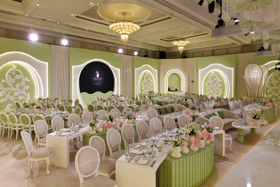 A Sophisticated Light Green Wedding in Doha 