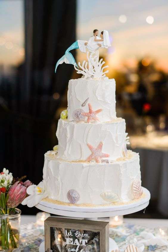 Little Mermaid Wedding Cake