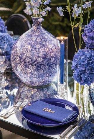 حفل زفاف شتوي باللون الأزرق الملكي