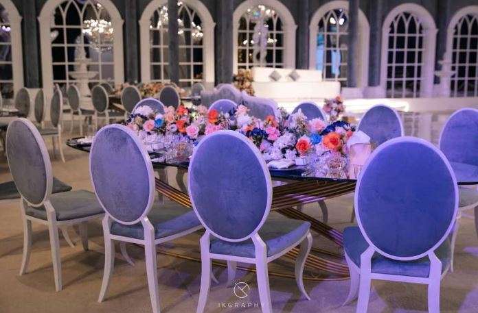 حفل زفاف شتوي باللون الأزرق الفاتح