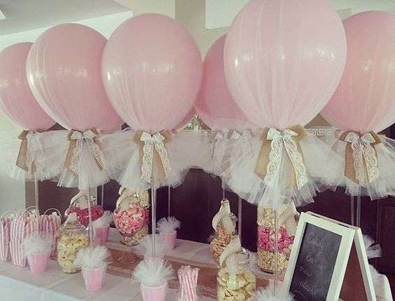 Tulle balloons sale baby shower