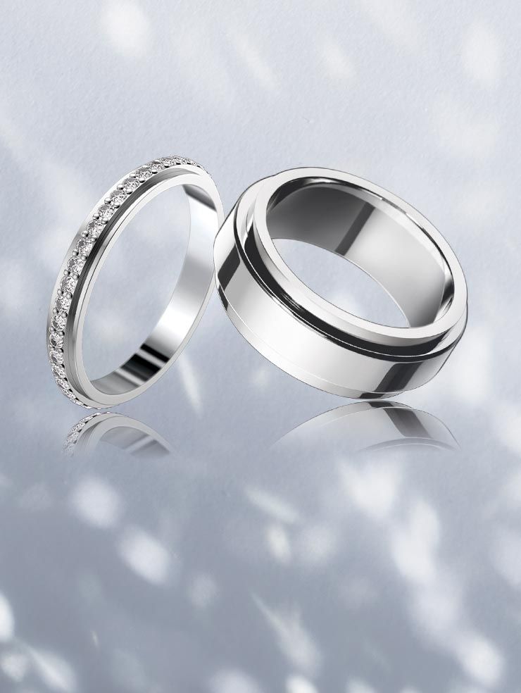 Piaget Platinum  Wedding  Rings  Arabia Weddings 