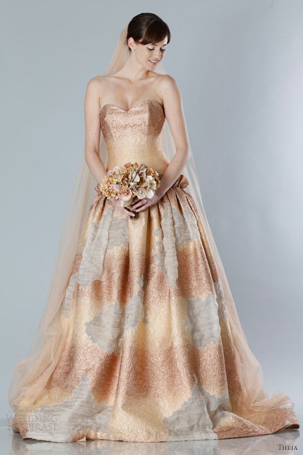 copper rose bridesmaid dresses