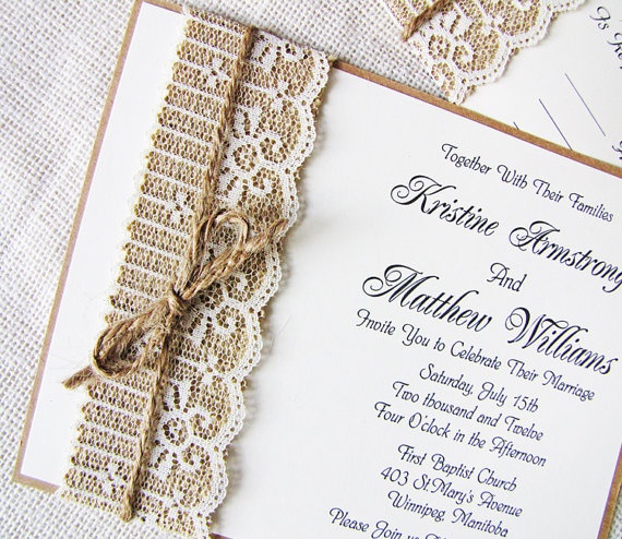Wedding Invitations 2014 Trend: Burlap Invitations - Arabia Weddings
